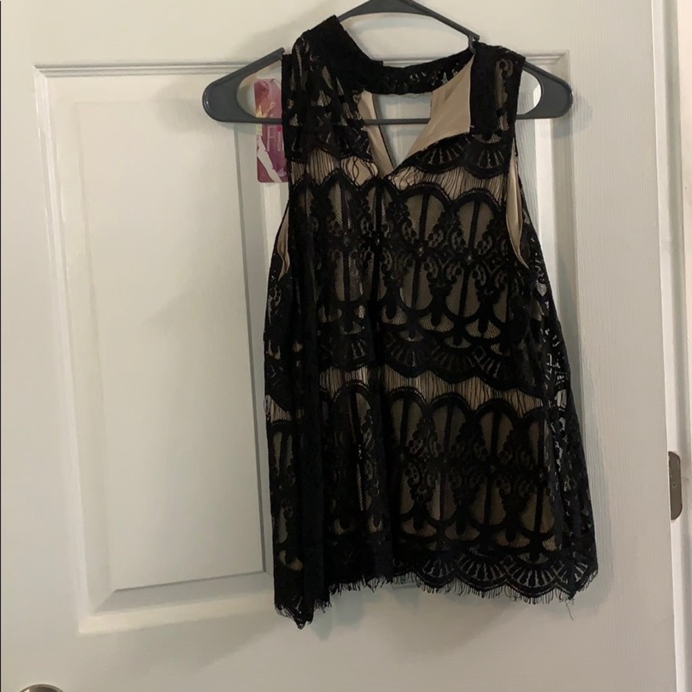 Black lace blouse
